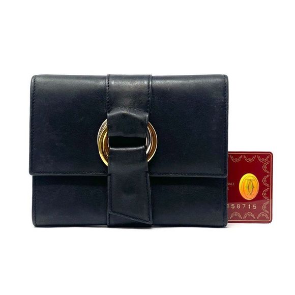 Cartier Handbags - Cartier Black and Gold Wallet